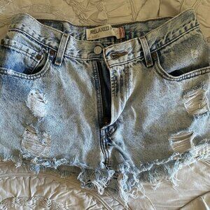 Levi's distressed jean shorts